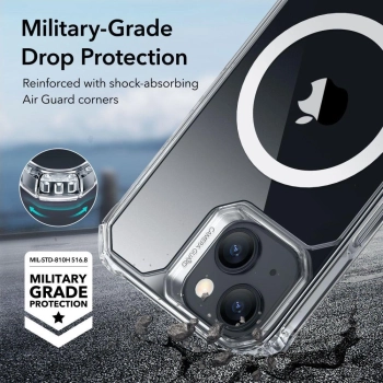 Etui ESR Air Armor Halolock MagSafe na iPhone 15 Plus - przezroczyste