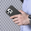 iCarer Litchi Premium Leather Case skórzane etui iPhone 14 Pro magnetyczne z MagSafe czarny (WMI14220710-BK)