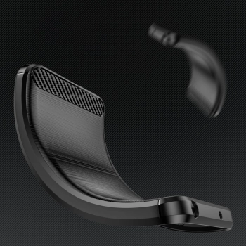 Carbon Case etui do Xiaomi Redmi A1+ elastyczny silikonowy karbonowy pokrowiec czarne