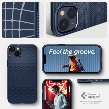 Etui Spigen Liquid Air na iPhone 14 Plus - niebieskie