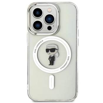 Etui Karl Lagerfeld IML Ikonik MagSafe na iPhone 15 Pro - przezroczyste