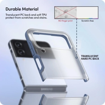 Etui Spigen Cyrill Color Brick na Samsung Galaxy Z Flip 4 - matowo-ciemnoniebieskie