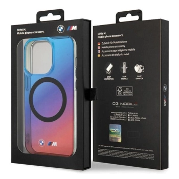 Etui BMW M Gradient MagSafe na iPhone 15 Pro - czerwono-niebieskie