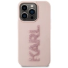 Etui Karl Lagerfeld 3D Rubber Glitter Logo na iPhone 15 Pro Max - różowe