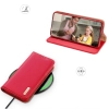 Dux Ducis Hivo etui Samsung Galaxy S23+ pokrowiec z klapką portfel podstawka blokada RFID czerwone