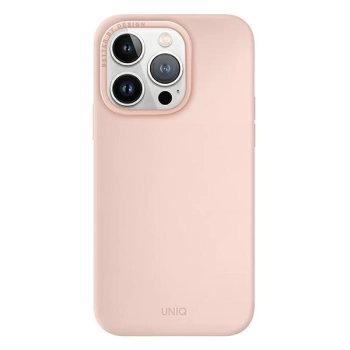 Etui UNIQ Lino Hue Magclick Charging na iPhone 14 Pro Max - różowe