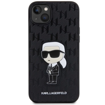 Etui Karl Lagerfeld Saffiano Monogram Ikonik na iPhone 14 Plus - czarne