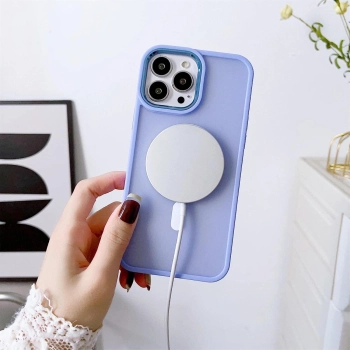 Magnetyczne etui z MagSafe Color Matte Case do iPhone 15 Plus - czarne