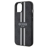 Etui Guess 4G Printed Stripes MagSafe na iPhone 15 / 14 / 13 - czarne