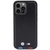 Etui BMW Leather Stamp Tricolor do iPhone 15 Pro Max - czarne