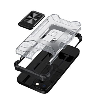Crystal Ring Case pancerne hybrydowe etui pokrowiec + magnetyczny uchwyt iPhone 12 czarny
