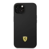 Etui Ferrari Silicone Metal Logo Magsafe na iPhone 14 - czarne
