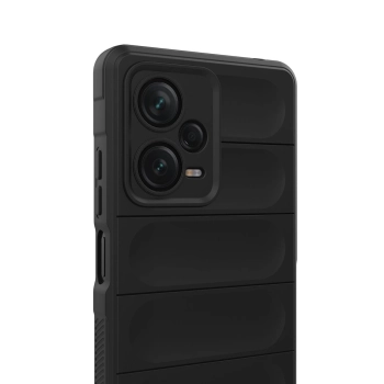 Magic Shield Case etui do Xiaomi Redmi Note 12 Pro+ elastyczny pancerny pokrowiec burgundowe
