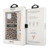 Etui Guess Gold Chain na iPhone 13 mini - brązowe cętki