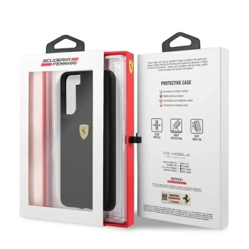Etui Ferrari On Track Perforated na Samsung Galaxy S21 - czarne