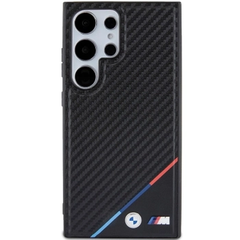Etui BMW Carbon Tricolor Line MagSafe na Samsung Galaxy S24 Ultra - czarne
