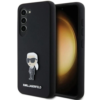 Etui Karl Lagerfeld Silicone Ikonik Metal Pin na Samsung Galaxy S24 - czarne