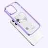 Etui silikonowe z kryształami Swarovski Kingxbar Wish Series do iPhone 14 Pro - fioletowe