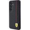 Etui Ferrari Carbon Printed Line na Samsung Galaxy S24 - czarne