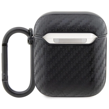 Etui BMW Carbon Double Metal Logo na AirPods 1/2 - czarne
