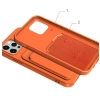 Card Case silikonowe etui portfel z kieszonką na kartę dokumenty do Samsung Galaxy A72 4G czerwony