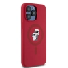 Etui Karl Lagerfeld Silicone Karl&Choupette Ring MagSafe na iPhone 15 Pro Max - czerwone