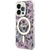 Etui Guess Flower MagSafe na iPhone 14 Pro Max - różowe
