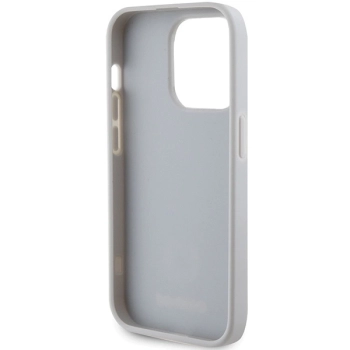 Etui Guess Strass Metal Logo do iPhone 15 Pro Max - srebrne