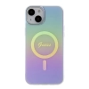 Etui Guess IML Iridescent MagSafe do iPhone 15 - fioletowe