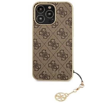 Etui Guess 4G Charms Collection na iPhone 13 Pro / iPhone 13 - brązowe
