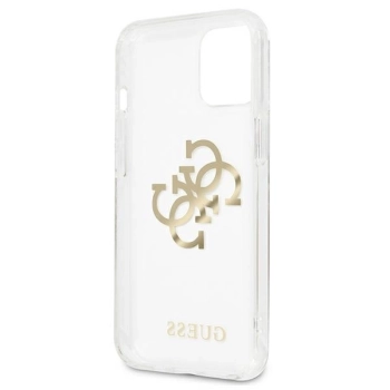 Etui Guess 4G Gold Charms Collection na iPhone 13 mini - przezroczyste