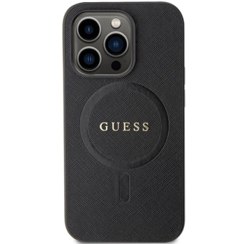 Etui Guess Saffiano MagSafe na iPhone 14 Pro Max - czarne
