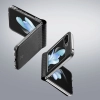 Skórzane etui Samsung Galaxy Z Flip5 5G z klapką portfel pokrowiec na tył Dux Ducis Bril - czarne