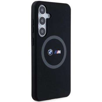 Etui BMW M Silicone Printed Ring MagSafe na Samsung Galaxy S24+ - czarne