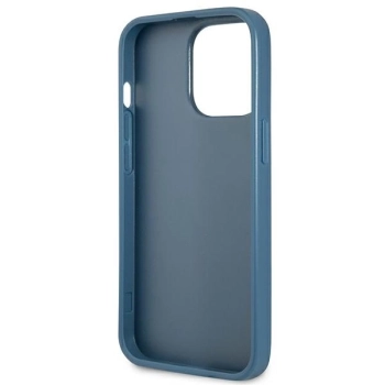 Etui Guess 4G Triangle Logo Cardslot na iPhone 13 Pro Max - niebieskie
