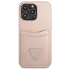 Etui Guess Saffiano Triangle Logo Cardslot na iPhone 13 Pro / iPhone 13 - różowe