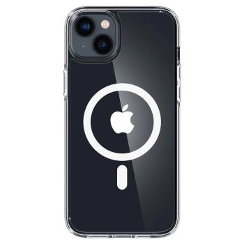 Etui Spigen Ultra Hybrid Mag z MagSafe na iPhone 14 - przezroczysto-białe