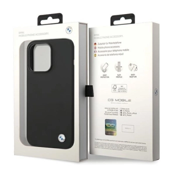 Etui BMW Silicone Metal Logo na iPhone 15 Pro - czarne