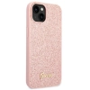 Etui Guess Glitter Script na iPhone 14 - różowe