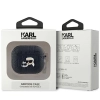 Etui Karl Lagerfeld Monogram Karl & Choupette Head na AirPods 3 - czarne