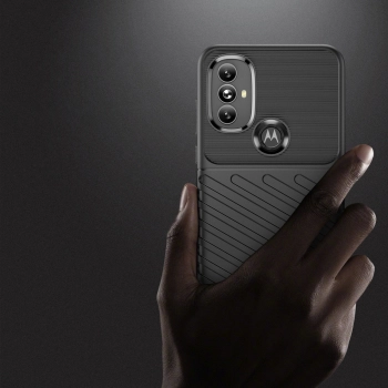 Thunder Case elastyczne pancerne etui pokrowiec Motorola Moto G Power 2022 czarny
