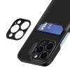 Leather Stand Case etui do iPhone 14 Pro pokrowiec portfel na kartę z podstawką czarne