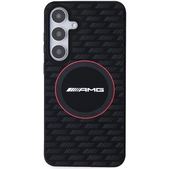 Etui AMG Silicone Carbon Pattern MagSafe na Samsung Galaxy S24+ - czarne