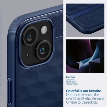 Etui Caseology Parallax Mag z MagSafe na iPhone 15 - granatowe