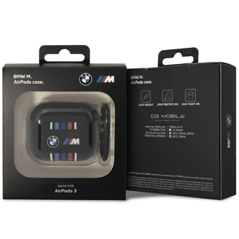 Etui BMW Multiple Colored Lines na AirPods 3 gen - czarne