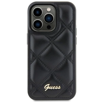 Etui Guess Quilted Metal Logo na Samsung Galaxy S23 FE - czarne