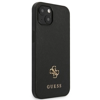 Etui Guess Saffiano 4G Small Metal Logo na iPhone 13 mini - czarne