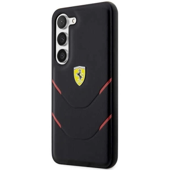 Etui Ferrari Hot Stamp Lines na Samsung Galaxy S23+ - czarne