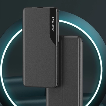Etui Eco Leather View Case do Samsung S24 z klapką - czarne