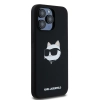Etui Karl Lagerfeld Silicone Choupette Head MagSafe na iPhone 15 Pro Max - czarne